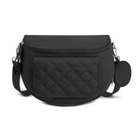 G4Free Small Diaper Bag with Portable Changing Pad, Nylon Crossbody Purse Bum Bags with Wipe Pocket Women, Black