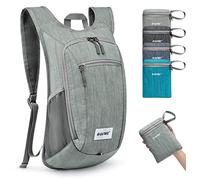 G4Free Small Foldable Backpack 10/15L Lightweight Foldable Outdoor Travel Backpack Shoulder Bag, grey, 20Liters, Classic