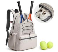 G4Free Tennis Bag, Tennis Backpack for Women Men, Large Pickleball Bag, Holds 4 Rackets with Shoe Compartment