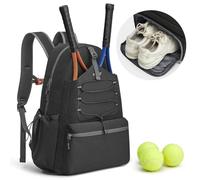 G4Free Tennis Bag, Tennis Backpack for Women Men, Large Pickleball Bag, Holds 4 Rackets with Shoe Compartment
