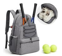 G4Free Tennis Bag, Tennis Backpack for Women Men, Large Pickleball Bag, Holds 4 Rackets with Shoe Compartment