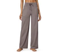 G4Free Wide Leg Joggers Tracksuit Bottoms Women UK Yoga Pants high Waist Sweatpants Drawstring Sports with Pockets Stretch Lounge Comfy Jogging Ladies Summer Palazzo Elasticated Work,Taupe,S