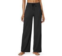 G4Free Wide Leg Joggers Tracksuit Bottoms Women UK Yoga Pants high Waist Sweatpants Drawstring Sports with Pockets Stretch Lounge Comfy Jogging Ladies Summer Palazzo Elasticated Work,Black,XL