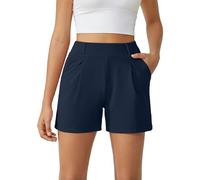 G4Free Womens Shorts with Pockets Ladies Bermuda Shorts | Summer Tailored Shorts for Women, High Waisted, Dressy, Casual, Lounge