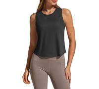 G4Free Workout Tank Tops Women Sleeveless High Neck Racerback Vest Gym Sport Cropped Tops Quick Dry Running Yoga Shirts(Black,M)