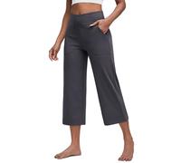 G4Free Yoga Capri Pants for Women Wide Leg Cropped Trousers with Pockets | Cross,Loose,Casual,Work Crop Pants,3/4 Trousers,Culottes for women
