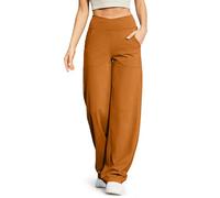 G4Free Yoga Pants for Women Wide Leg Joggers Trousers Crossover High Waist Loose Stretch Work Dress Casual Lounge Pants with Pockets Petite/Regular/Tall