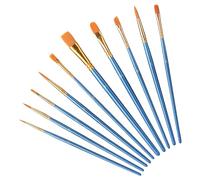 G4GADGET 10 Pack Artist Paint Brushes - Assorted Sizes Paintbrush Set for Acrylic, Watercolour, Oil & Gouache - Fine, Thin & Small Brushes for Art, Kids, Crafts & Detailing