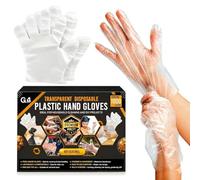 G4GADGET 1000Pcs Disposable Plastic Gloves Food Safe Clear Polyethylene Gloves for Kitchen Cooking Cleaning Food Handling Catering Medical Use Powder & Latex Free One Size Fits Most