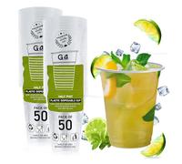 G4GADGET 100x 180ml Clear Plastic Disposable Cups - Durable Drinkware for Water Coolers, Parties, Events, Camping & Travel | Ideal for Cold Beverages, Tea, Juice, Smoothies & More