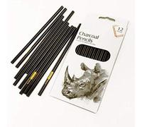 G4GADGET 12 Pack Charcoal Pencils - Twelve Premium Pencils That Measure 17.5cm For Blending And Smudging