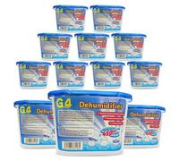 G4GADGET 12 Pack Dehumidifier 450ml | Moisture Absorber for Damp, Mould, Condensation | Home, Wardrobe, Bathroom, Kitchen, Bedroom, Caravan, Office, Basement