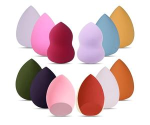 G4GADGET 12 PCS Multi-Coloured Makeup Sponges Set, Non-Latex for Flawless Foundation Application, Versatile Makeup Sponge for Wet & Dry Use with Soft, High-Density Texture