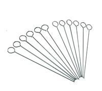 12 Metal BBQ Skewers BBQ Food Meat Kebab Skewers Grill Meat Cooking Steel Sticks Barbecue
