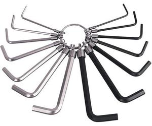 G4Gadget 14Pcs Hex Key Allen Key Set On Metal Ring Metric And Imperial Sizes Durable Steel Wrench Tool Set For Furniture Assembly Bike Repa