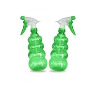 G4GADGET 2 Pack 600ml Spray Bottles - Refillable Water Spray Bottle for Hair, Cleaning & Plants - Adjustable Trigger Nozzle Mist or Stream - Leakproof Green Spray Bottle Set