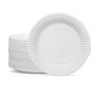 G4GADGET 200 Paper Plates 23cm - 9inch Paper Plates, Disposable Plates, Party Plates
