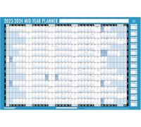 G4GADGET 2023-2024 A2 Laminated Academic Year Wall Planner | | August 2023 to August 2024 Calendar with UK Holidays | Perfect for Home, School & Office Organization