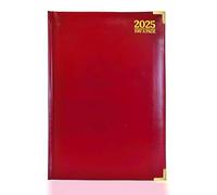 G4GADGET 2025 A4 Week To View Red Diary Week On Two Pages Weekly Diary For Home and Office Use Desk Diary