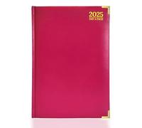 G4GADGET 2025 Diary A5 Day A Page - Pink | Hardback Cover | Daily Planner with Hourly Slots | Comprehensive Information and Note Sections