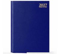 G4GADGET 2027 Diary A4 Week to View Weekly Planner Blue Hardback Desk Diary