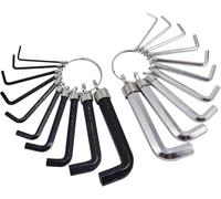 G4GADGET 20PC Hex Key Allen Key Set on Ring - Metric (1.5mm, 2mm, 2.5mm, 3mm, 3.5mm, 4mm, 5mm, 5.5mm, 6mm, 8mm) & Imperial AF (1/16”-5/16”) - Durable Carbon Steel Allen Keys Wrench Tool Set