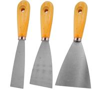 G4GADGET 3 Piece Wallpaper & Paint Scraper Tool Set - 1”, 2”, 3” Metal Blade Scrapers with Wooden Handle - Paint Removal Tool for Wallpaper Stripping, Plastering, Glass & DIY Decorating