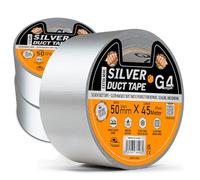 G4GADGET 3 Rolls Silver Duct Tape 50mm x 45m Heavy Duty | Weather Resistant Gaffa Tape | Extra Strong Adhesive Multi-Purpose Repair Tape | Industrial Grade for Sealing, Wrapping, Plumbing & Outdoor
