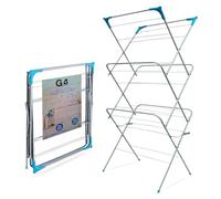 G4GADGET 3 Tier Clothes Airer Drying Rack - 24 Rails, Foldable Indoor Outdoor Laundry Dryer with Non-Slip Feet, 15kg Load Capacity, Space Saving Airer, Clothes Horse, Home Essentials