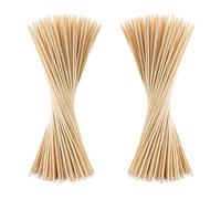 G4GADGET 300PCS Bamboo Skewers 26CM - Natural Wooden BBQ Sticks for Grilling, Fruit, Chocolate Fountain, Party & Catering - Strong Disposable Kebab Skewers for Food Prep & Crafts