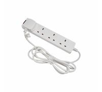 G4GADGET 4 Gang Extension Lead - 1 Metre Power Strip with UK Plug & 13A Fuse - Multi Socket Mains Extension for Home, Office, Bedroom & Kitchen