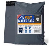 G4GADGET 5 Large Grey Postal Bags 22x30 Inch [559mm x 762mm] - Durable Self-Seal Packaging Bags for Vinted, Parcel Delivery, Clothes Mailing & Shipping