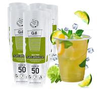 G4GADGET 500x 180ml Clear Plastic Disposable Cups - Bulk Pack for High-Volume Serving | Perfect for Functions, Canteens, Outdoor Events & Beverage Stations