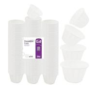 G4GADGET 500x Wax Paper Medicine Pots 28ml - Disposable Fluid-Resistant Portion Cups for Epoxy, Paint, Sauce, Tablets & Crafts - Small Waxed Mixing Cups for Resin Kits & Medical Use