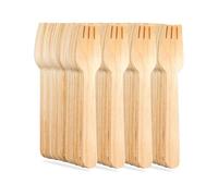 G4GADGET 500x Wooden Forks - Disposable Biodegradable Birch Wood Utensils for Parties, Picnics, Weddings, BBQs, and Events