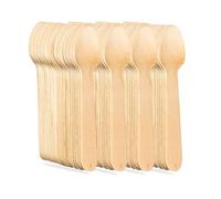 G4GADGET 500x Wooden Spoons - Disposable Biodegradable Birch Wood Utensils for Parties, Picnics, Weddings, BBQs, and Events