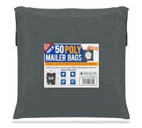 G4GADGET 50x Grey Mailing Bags 13x19 Inch | Heavy Duty Postage Bags for Parcels | Self Seal Waterproof Plastic Shipping Bags for Vinted Clothes & Packaging