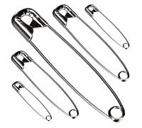 G4GADGET 50x Safety Pins Assorted Sizes - Strong Nickel-Plated Steel - Rust Resistant Large & Small Safety Pins for Clothes, Arts, Crafts, Sewing, DIY, Jewellery Making, Hemming, Baby Clothing