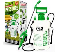 G4GADGET 5L Pump Action Pressure Sprayer - Adjustable Nozzle, Lockable Trigger & Shoulder Strap for Gardening, Cleaning, and Weed Killer