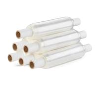G4GADGET 6 x Pre Stretched Pallet Wrap Roll Extended Core 400mm x 600m Clear Stretch Shrink Cling Film for House Moving, Furniture Protection & Industrial Use