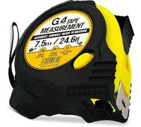 G4GADGET 7.5 Meter Retractable Tape Measure Griplock Imperial Metric Measuring Metres 25mm
