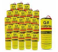 G4GADGET 8 Pack Fly Paper Set - Sticky Flies Catchers for Indoor & Outdoor Use - Fruit, Insect Sticky Strips, Non-Toxic