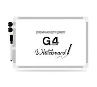 G4GADGET A3 Magnetic Whiteboard 30x40cm Double Sided - Dry Erase Small White Board with 1 Marker & 2 Magnets - Desktop Writing Board for Office, School, Home, Teachers & Kids