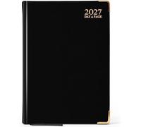 G4GADGET A4 2027 Day a Page Black Diary Gilt Edges Hardback