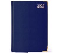 G4GADGET A4 2027 Day a Page Blue Diary Gilt Edges Hardback