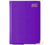 G4GADGET A4 2027 Day a Page Purple Diary Gilt Edges Hardback