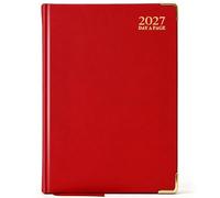 G4GADGET A4 2027 Day a Page Red Diary Gilt Edges Hardback