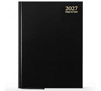 G4GADGET A4 2027 Week To View Black Diary Hardback