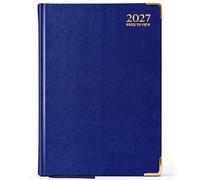 G4GADGET A4 2027 Week to View Blue Diary Gilt Edges Hardback