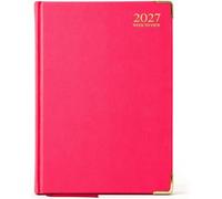 G4GADGET A4 2027 Week to View Pink Diary Gilt Edges Hardback